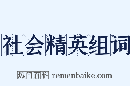 社会精英组词是什么意思的图片